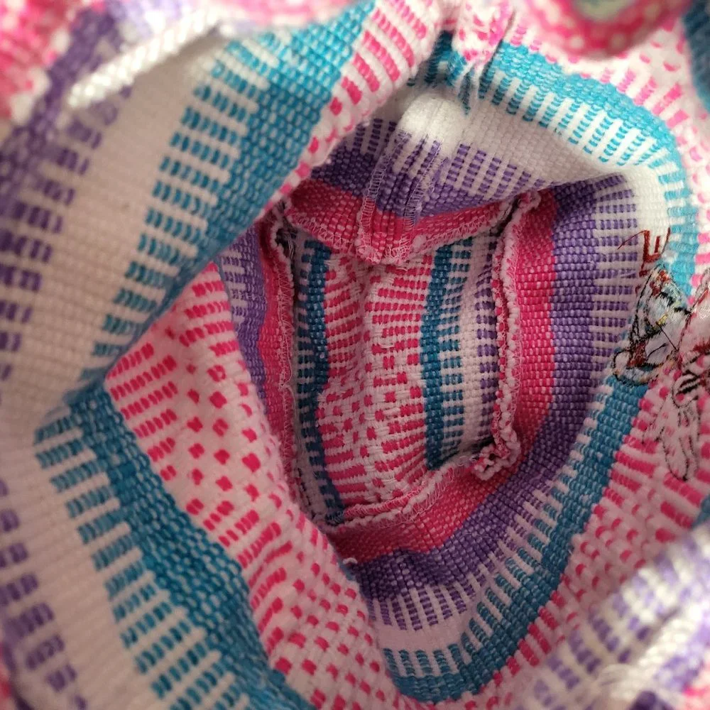 Disney Handwoven Minnie‎ Mouse Handmade Small Backpack in Pink and Blue